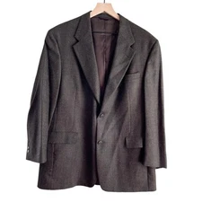 Vintage Hart Schaffner & Marx Mens 44R Marshall Field's Wool Blazer Jacket Brown