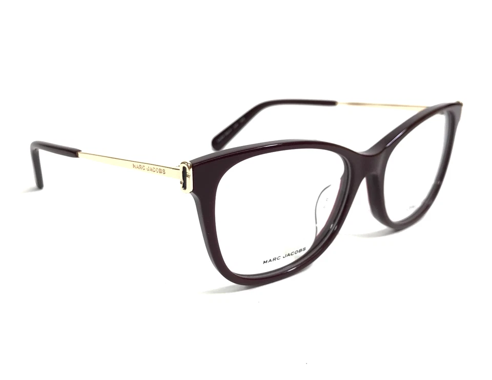 Marcos de gafas Marc Jacobs 769/F LHF Borgoña Dorado Ojo de gato Borde completo 54-16-145 Foto 3 de 4