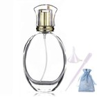 50ml Oval Crystal Glass Perfume Atomizer Fine Mist Empty for Essential Oils