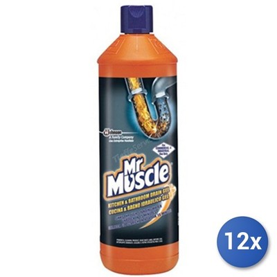 12x Bundle Mr.Muscle Abflussreiniger 1000 Ml Gel Transparent MPN 5000204670844