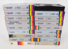 Lot of 18 Recordable Beta Cassette Tapes BASF Sony L-750 1980s NOT VHS - USED