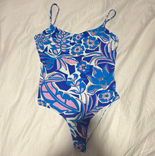 Emilio Pucci Women  s One-Piece Swimsuit Floral Blue Pink White IT 48