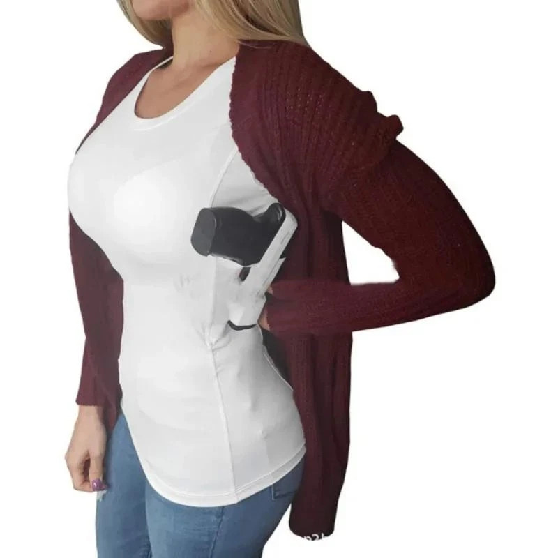 Concealment Clothes Men’s Crew Neck Undercover- Concealed Holster Carry Tops