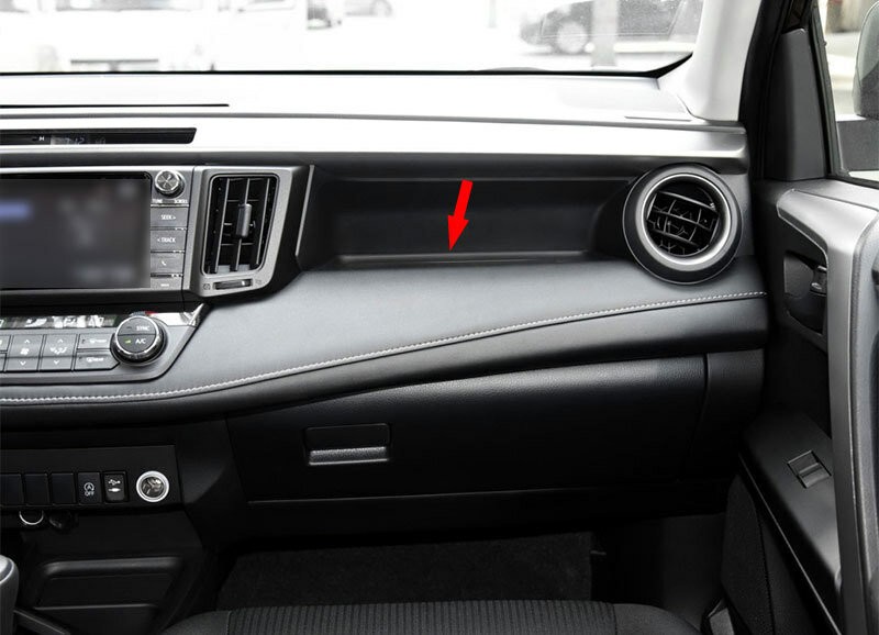 For Toyota RAV4 2013-2018 Glossy Red Console Gear Storage Box Frame Cover Trim