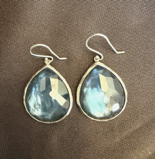 IPPOLITA - STERLING SILVER "WONDERLAND" BLUE ROCK CRYSTAL MOP TEARDROP EARRINGS