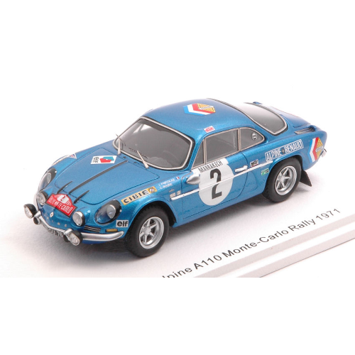Alpine A110 N.2 Monte Carlo 1971 J.P.NICOLAS-C.ROURE 1:43 Spark Model Auto Rally-image
