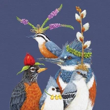 Paperproducts Design 1252844 Beverage Napkin, Vicki Sawyer, Party Friends