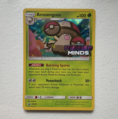The Pokémon Company Amoonguss Prerelease Promo Holo SM202 100 HP ENG 2019