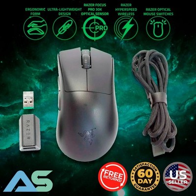 Razer DeathAdder V3 Pro Wireless Gaming Mouse 30K DPI Gen-3 Optical Switches  