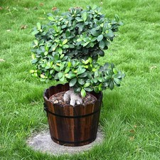 Portafiori in legno con secchio, design vintage, per piante da esterno in