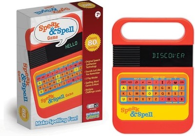 Speak & Spell Educational Learning Toy 80s Retro Handheld Spelling Game