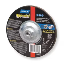 Norton Abrasives 66252841904 Depressed Center Cut-Off Wheel, Type 27, 5 In Dia,