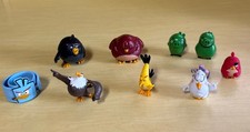 Angry Birds Figures Lot of 8 Some Rare plus Slap Bracelet