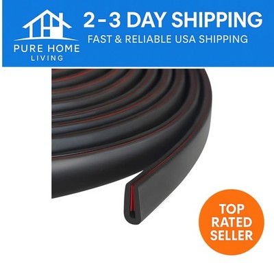 Versatile 10Ft Black Rubber Edge Trim for Sharp Edges | Self-Adhesive & Reusable