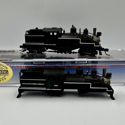 Atlas N Scale Two Truck Shay Painted Unlettered With Extra Shell Potlatch Lumber