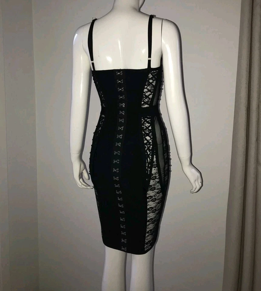 Vestido midi de encaje transparente Dupe* Agent Provocateur talla S/8 lencería vestidos de noche Foto 4 de 4