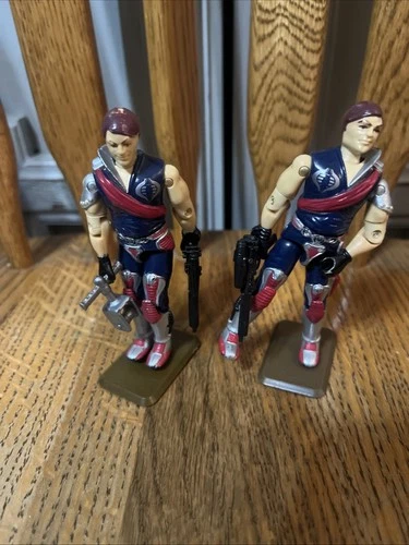1985 G.I.Joe Tomax And Xamot Crimson Twins V1 Action Figure Hasbro Cobra