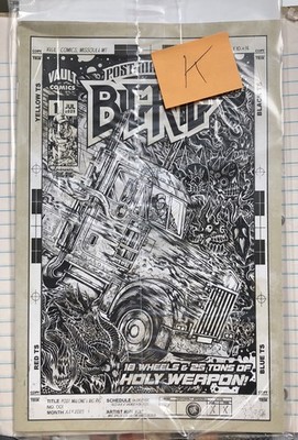 Big Rig 1 Post Malone Comic Cover K 1:85 Maria Wolf Black White Sealed Polybag