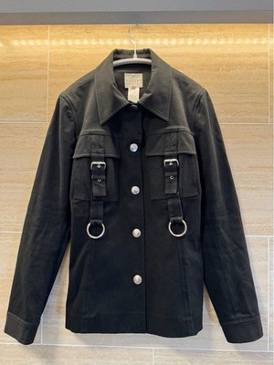 Celine black women's jacket with pocket and ring size 42 black