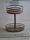next bronx chic Wood & metal Turntable Rotating Spice Rack Organizer heavy duty