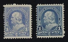 CKStamps: US Stamps Collection Scott#246 247 1c Franklin Mint H OG