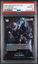 2025 ONE PIECE OP13-CARRYING ON HIS WILL ALTERNATE ART #082 FIVE ELDERS PSA 10