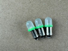 3 New Green FROSTED Bayonet LED Lamp Light Bulbs 6v 6.3v 8v 47 44 1847