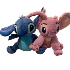 Disney Lilo Stitch Stitch Angel Plush Set of 2 Each 12 Tall EUC
