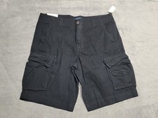 Aeropostale Longer Length Cargo Short 11.5" Non Stretch BlCk Mens Size 36W NWT