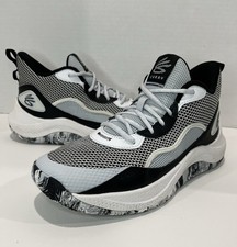 Under Armour Curry 3Z 24 Black White Men  s Basketball Shoes Size 9.5 Sneakers