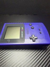 Nintendo Game Boy Color Handheld System Purple Missing Battery Cover Tested
