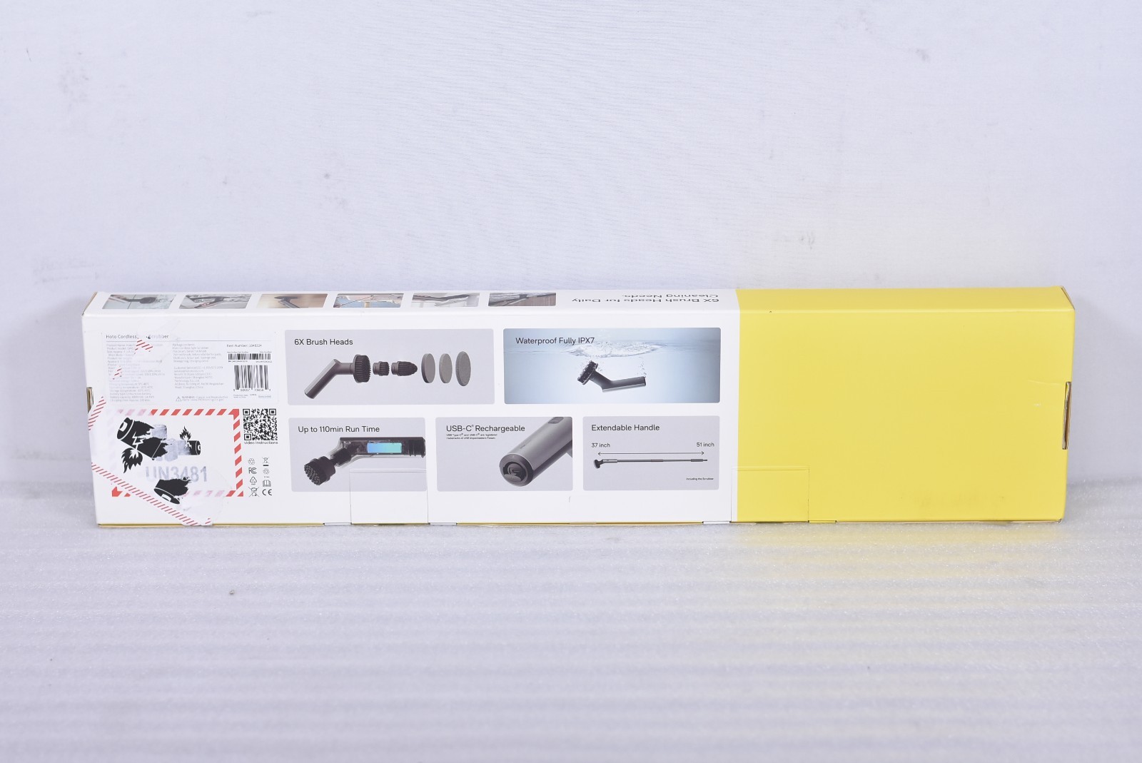 HOTO Cordless Spin Scrubber Black