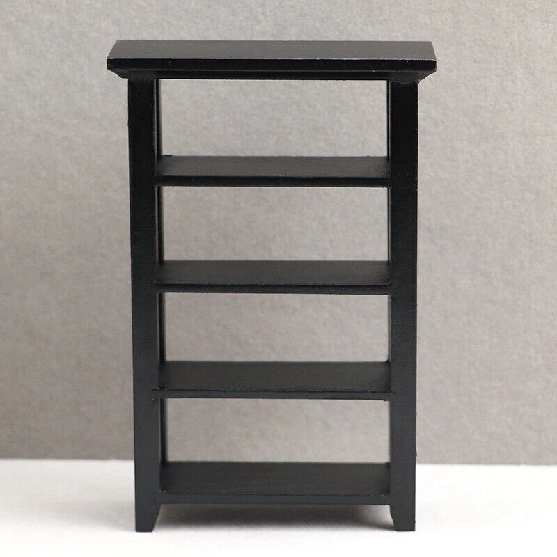 2Pcs 1:12 Dollhouse Miniature Bookshelf Kitchen Shelves Rack Furniture Accessory - Image 2 of 4