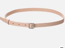 Cintura Burberry B in pelle con fibbia - rosa tenue - media nuova con etichette prezzo al pubblico consigliato $440