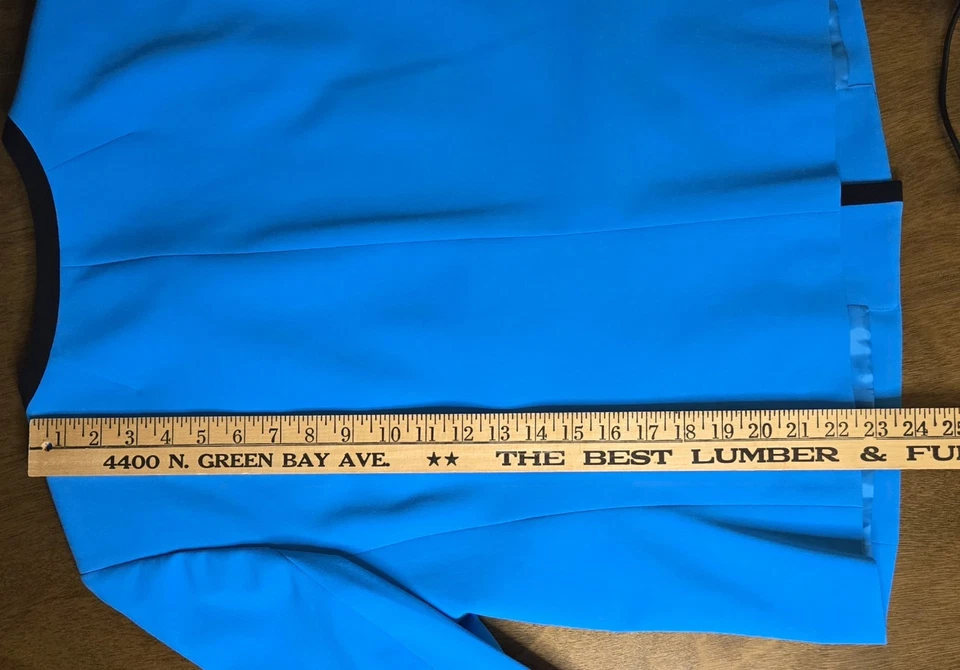 Nine West blue, black trim classic mod blazer 14W office business retro corpcore - Image 4 of 4