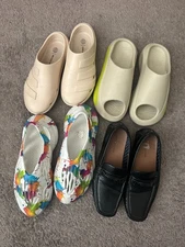 Men's Shoes Lot, 4 Pairs, 8 Shoes Total, All US Size 9, Various Brands