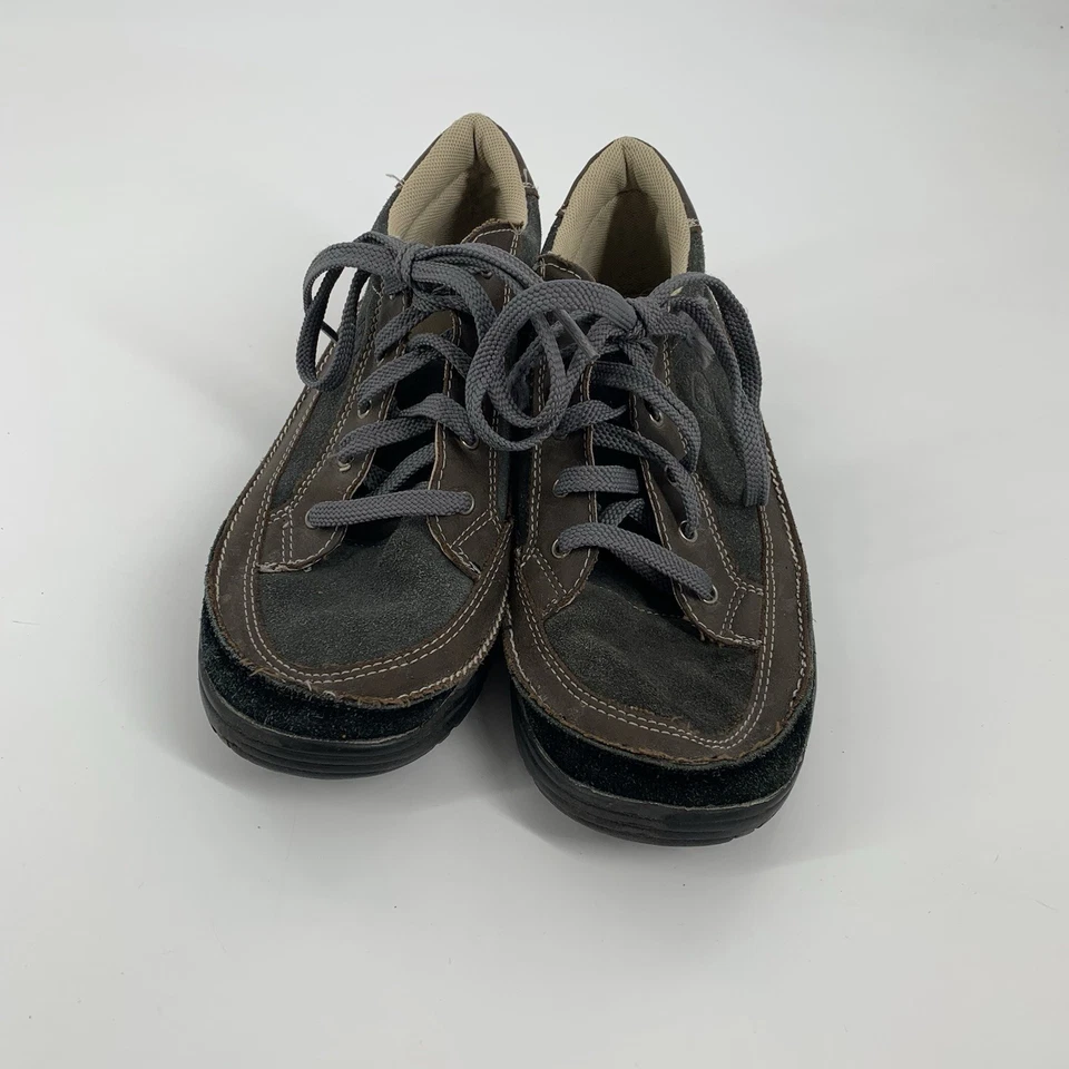 SwissGear Leather Lace Up Suede Casual Shoes Boots Size 6 Boys Brown Gray - Image 2 of 4