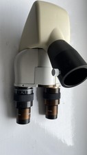 Leica DME microscope trinocular head  and periplan 10x/18 eyepieces