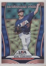 2020 Panini Donruss American Pride Blue /249 Burl Carraway Justin Verlander 02v3