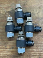 NSC1/4-N3 CDC ELBOW 3/8”MNPT-to-1/4”OD PUSH-IN FITTING FLOW CONTROL. NEW