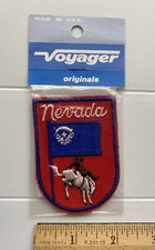 NIP Nevada State Flag Bucking Bronco Embroidered Souvenir Voyager Patch Badge