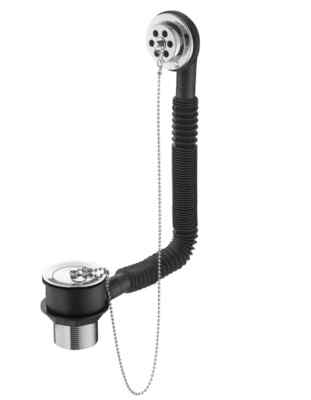 DEVA 1 1/2 40mm Schlitz Wannenablaufgarnitur mit Überlauf & Stopfen Messing DW404/017