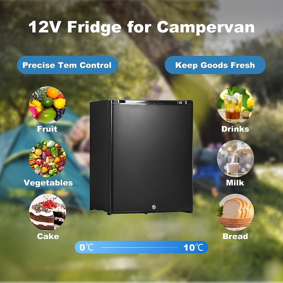 12V / 110V Portable Refrigerator Silent Truck Travel RV AC/DC Fridge ...