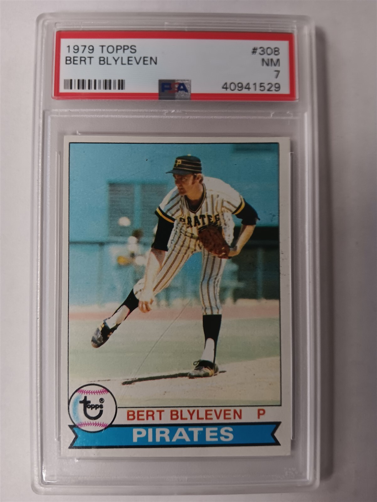 1979 TOPPS BASEBALL 308 BERT BLYLEVEN HOF PSA 7
