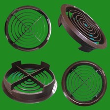 12x Brown Vivarium Reptile Push Fit Round Air Vent, 80mm, 70mm Hole, Ventilation