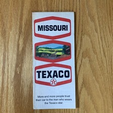 Texaco Map Missouri Kansas City St. Louis Springfield 1970 Gas Oil Advertising
