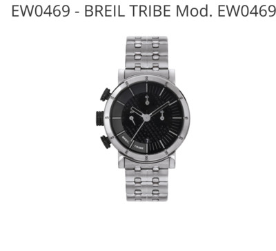 Breil Tribe EW0469 Men s Black Chronograph Watch 43mm Stainless Steel Fast Ship
