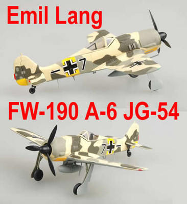 Easy Model 1/72 Germany FW-190 A-6 5./JG54 Emil Lang  Black 7 Autumn 1943 #36400