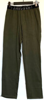 Emporio Armani Herren Pyjamas, Oliv Armani Big Eagle Trousers Loungwear Bottom