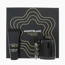 MONT BLANC LEGEND MEN 3 PC GIFT SET - 3.4 OZ EDP + 3.4OZ SHOWER GEL + 0.25OZ EDP